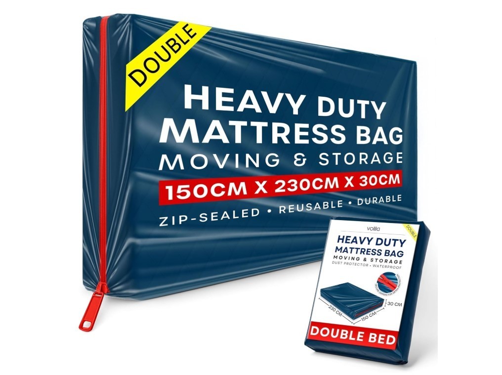 Mattress Storage Bag Dustproof Waterproof Zipper Cover Heavy Duty Dark Blue-288