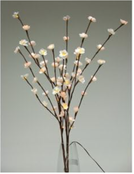 Cherry Blossom Twig Branch Light, Warm LED Lights with Plug-in Power Adaptor -92