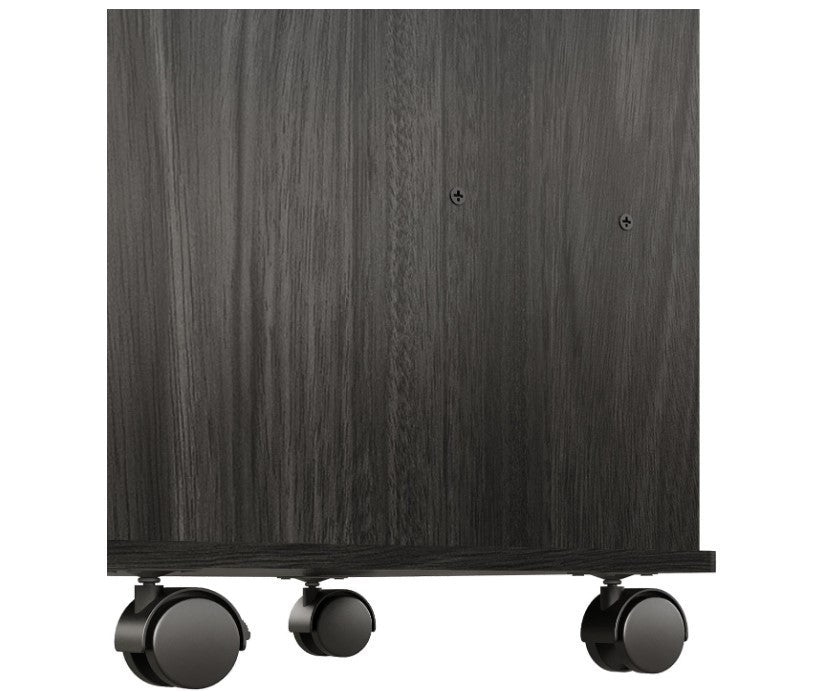 3 Drawer Mobile Filing Cabinet on Wheels Grey Office Storage Unit -312
