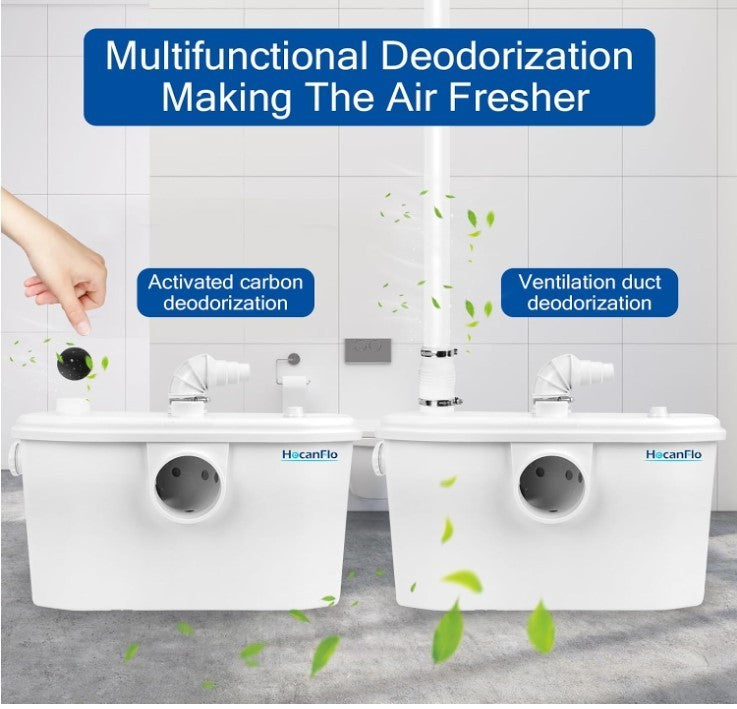 Macerator Pump 750W Sewerage Waste Pump 4 Inlet 2 Outlet Bathroom-236