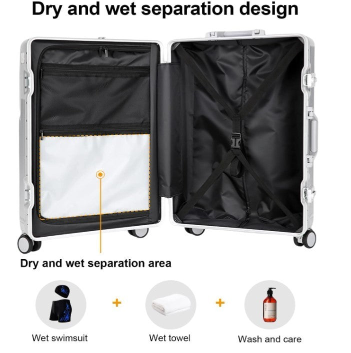 20" Carry On Suitcase Hard Shell TSA Lock 360 Spinner Cabin Luggage White-145