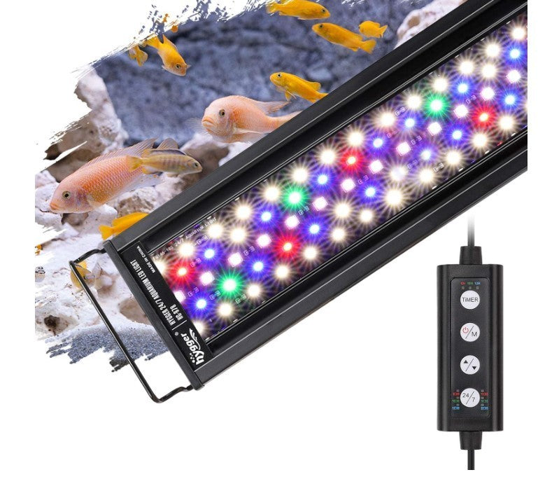 Aquarium LED Light 26W 24/7 Timer Fish Tank Light 7 Colors Plant Brightness-299