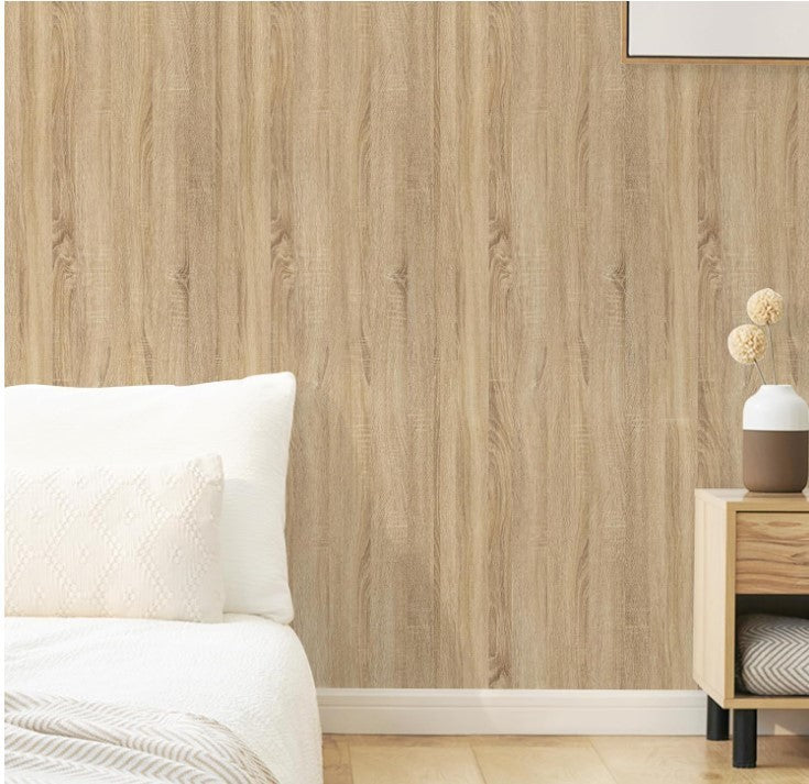 Vinyl Wrap Wood Effect Wallpaper Self Adhesive Light Brown 60x500cm-253