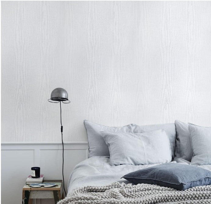 White Sticky Back Plastic Vinyl Wrap Wood Effect Self Adhesive Wallpaper-254