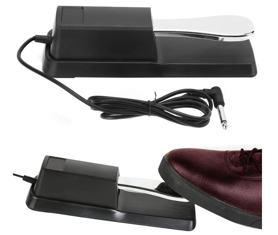 Sustain Pedal for Keyboard, Piano Pedal Keyboard Foot Damper Pedal with Polarity