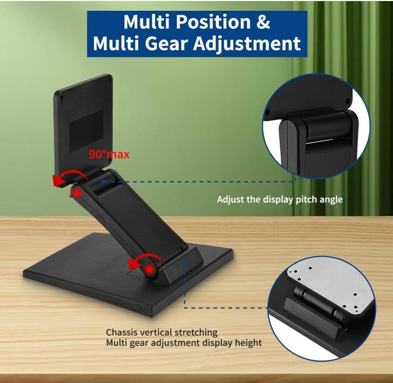 LCD Monitor Stand Adjustable Folding Desk Mount hold LCD screens small TVs-194