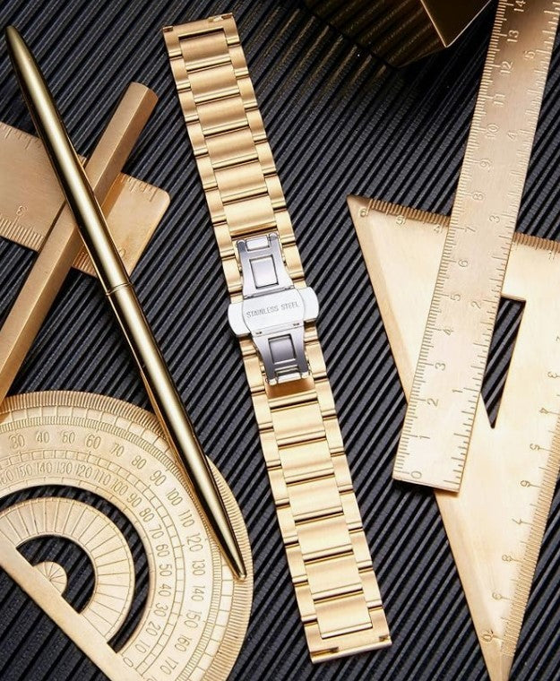 Stainless Steel Watch Straps Thick Heavy Metal Watch Bracelets Polished-229