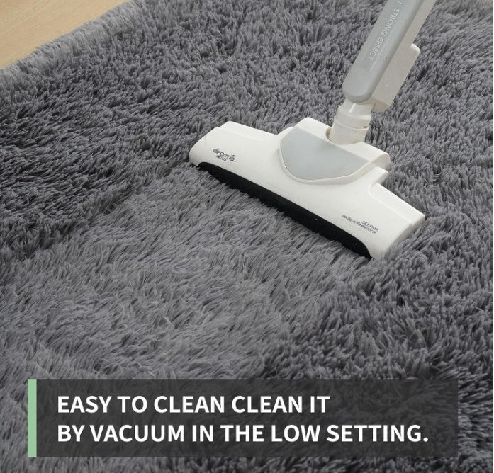 Large Shaggy Rug 240x300cm Washable Anti Slip Soft Living Room Carpet Grey-322