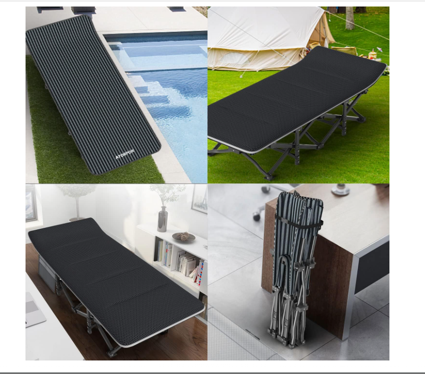 Camp Beds for Adults with Cushion Comfortable,Travel Camping Cot for Sleeping-13