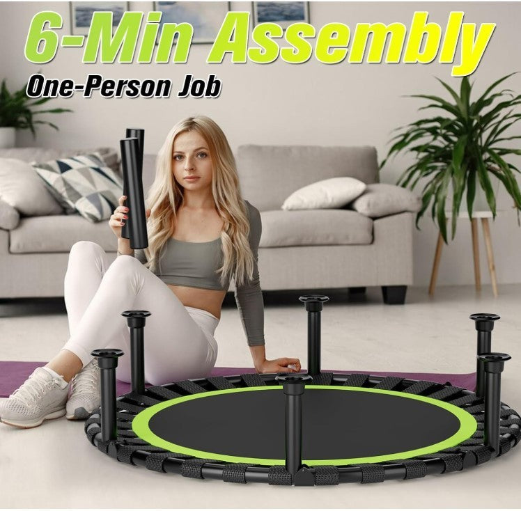 Foldable Mini Trampoline 40 inch Rebounder for Adults & Kids โ 440lbs-311
