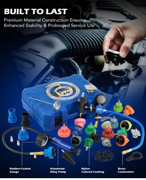Orion Motor Coolant Pressure Tester Kit, 31pc Master Coolant Vacuum Refill -274
