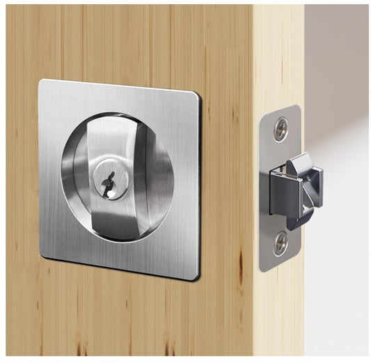 Pocket Door Privacy Lock 54mm 66mm Backset Sliding Door Lock Lever Handle*213