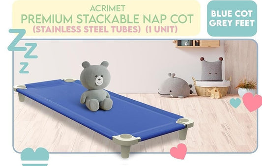 Acrimet Nap Cot for Kids, Portable Toddler Child Bed, Stackable, 133 X 54cm -10