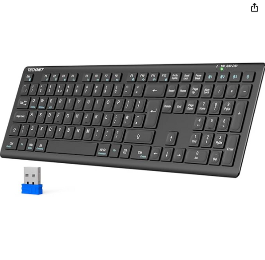 Wireless Ultra slim Keyboard UK Layout Rechargeable Bluetooth,Multi Device,KB005