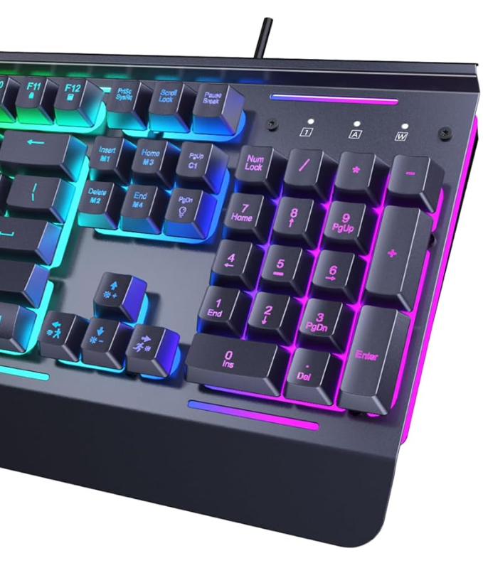 105 Key RGB Gaming Keyboard UK Layout USB Wired Backlit IP32 Anti Ghosting-KB002