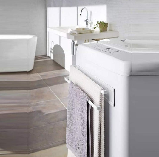 Magnetic Double Towel Bar Wall Mounted Bath Towel Holder, No Drill Magnetic Rack