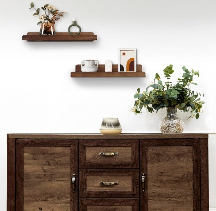 Floating Shelves for Wall 30cm, Set of 2 Waterproof Wall Storage Shelves-218
