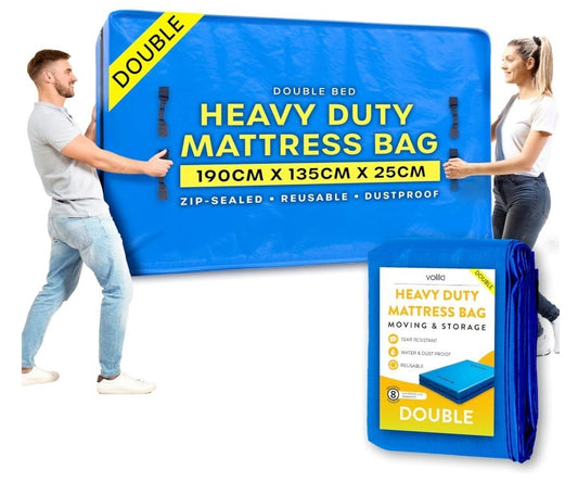 Volila Double Mattress Bag Waterproof Reusable Heavy Duty Cover 150gsm-291