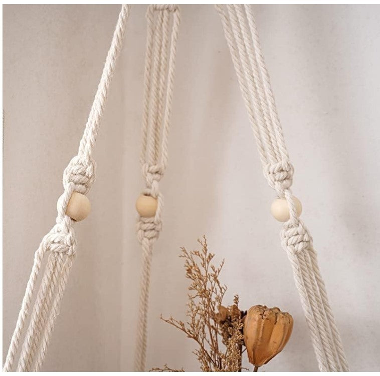 3 Tier Hanging Corner Shelf White Floating Shelves Wall Hanging -223