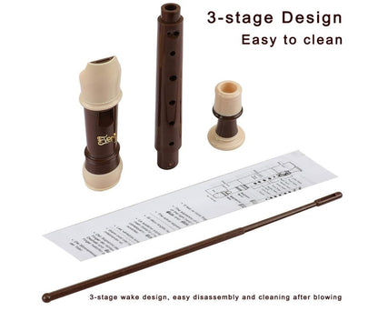 Soprano Recorder German Style C Key ABS 8 Hole KidsFlute Detachable Recorder-182