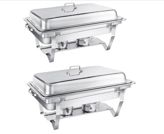 Chafing Dish Buffet Set 9L,Easy Assembly, 2 Pack Food-Grade Stainless Steel-137
