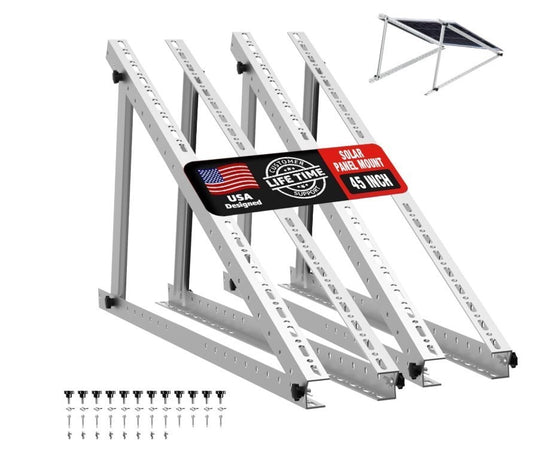 Solar Panel Mount Brackets Adjustable Tilt Legs 180-500W 45in Set 2-4 Pcs-243