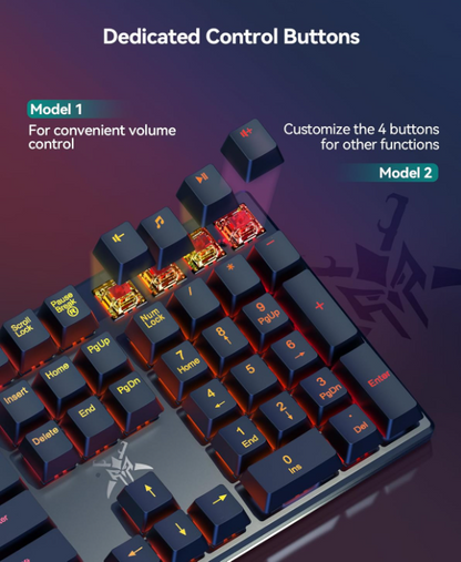 Mechanical Gaming Keyboard UK Layout Red Switch RGB Anti Ghosting Wired, KB013