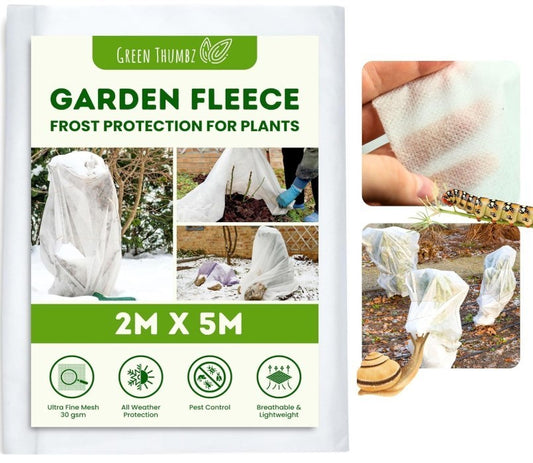 Garden Fleece 2m x 5m Plant Protection Frost Cover Horticultural Crop Insulation