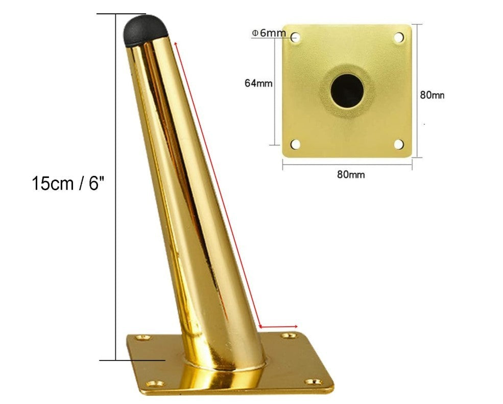 4Pcs Metal Oblique Furniture Legs 15cm Cabinet  Stainless Steel Table Legs-279