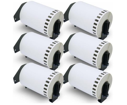 Brother QL Compatible Shipping Labels 102mm Continuous Rolls 6 Pack-191