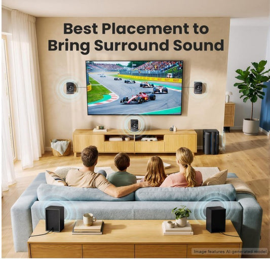 Home Theatre Surround Sound System 800W 6.5" Subwoofer Bluetooth ARC Optical-268