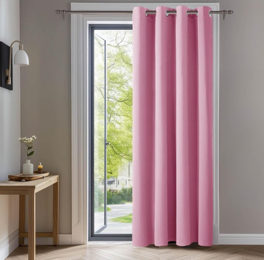 Deconovo Pink Blackout Curtain 52x72 Eyelet Thermal Room Darkening Nursery