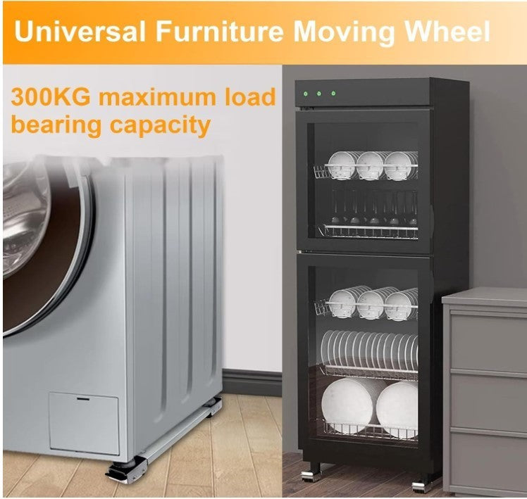 Appliance Roller Stand Adjustable Dolly Wheels Base 300kg Washer Fridge-158