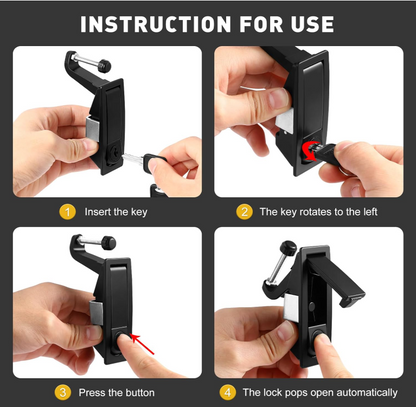 2pcs Compression Latch Lock, Zinc Alloy Door Lock, Adjustable Sealed Lever Latch