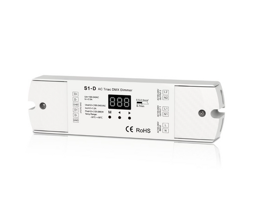 2 Channel DMX Dimmer AC Triac 100-240V Dual Output Lighting Controller Stage-63