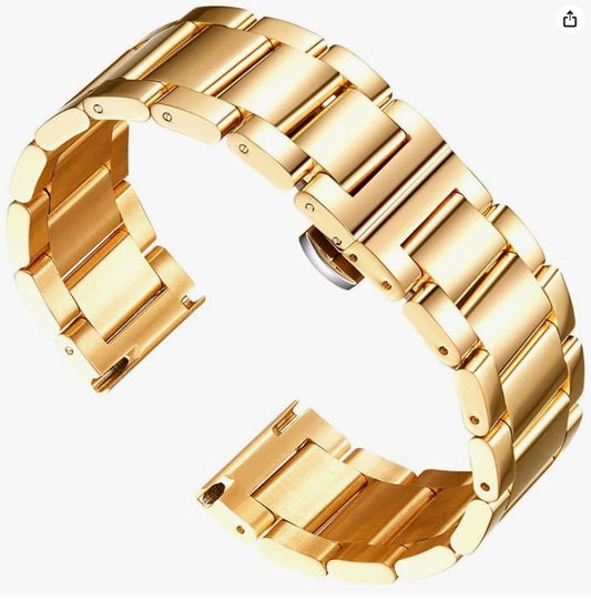 Stainless Steel Watch Straps Thick Heavy Metal Watch Bracelets Polished-229