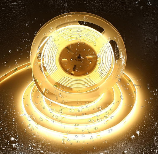 COB Waterproof LED Strip Light IP65 5M,2700K Warm White,480LEDs/M High Density 2