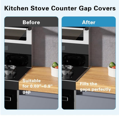 2 PCS Stove Gap Covers Stainless Steel, Stove Gap Fillers Stove Counter Gap -186