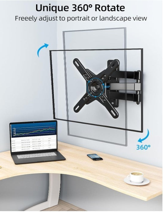 HOME VISION Long Reach TV Wall Bracket for 17-42 Inch Flat/Curved Screen TVs, 36
