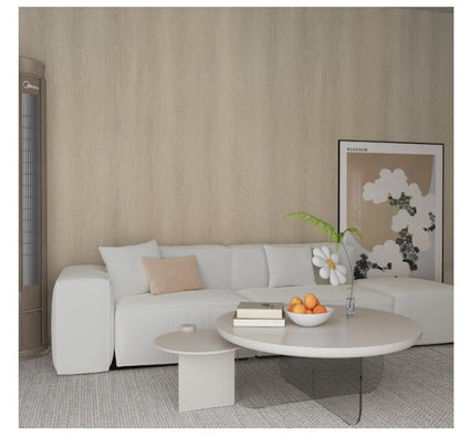 Pearl White Wood Grain Vinyl Wrap Self Adhesive Wallpaper 80x400cm Roll-327