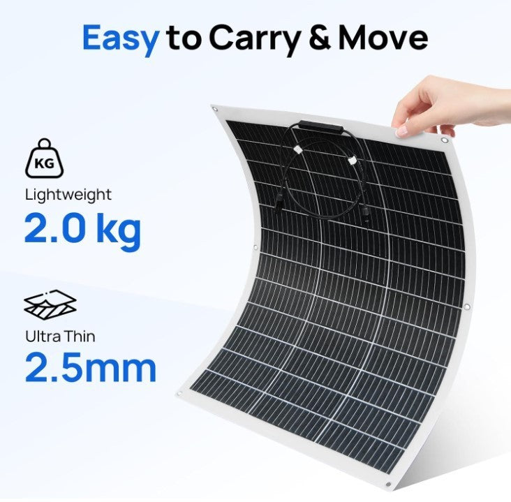 Flexible Solar Panel 260W 12V Waterproof PV Module Camper Caravan-234