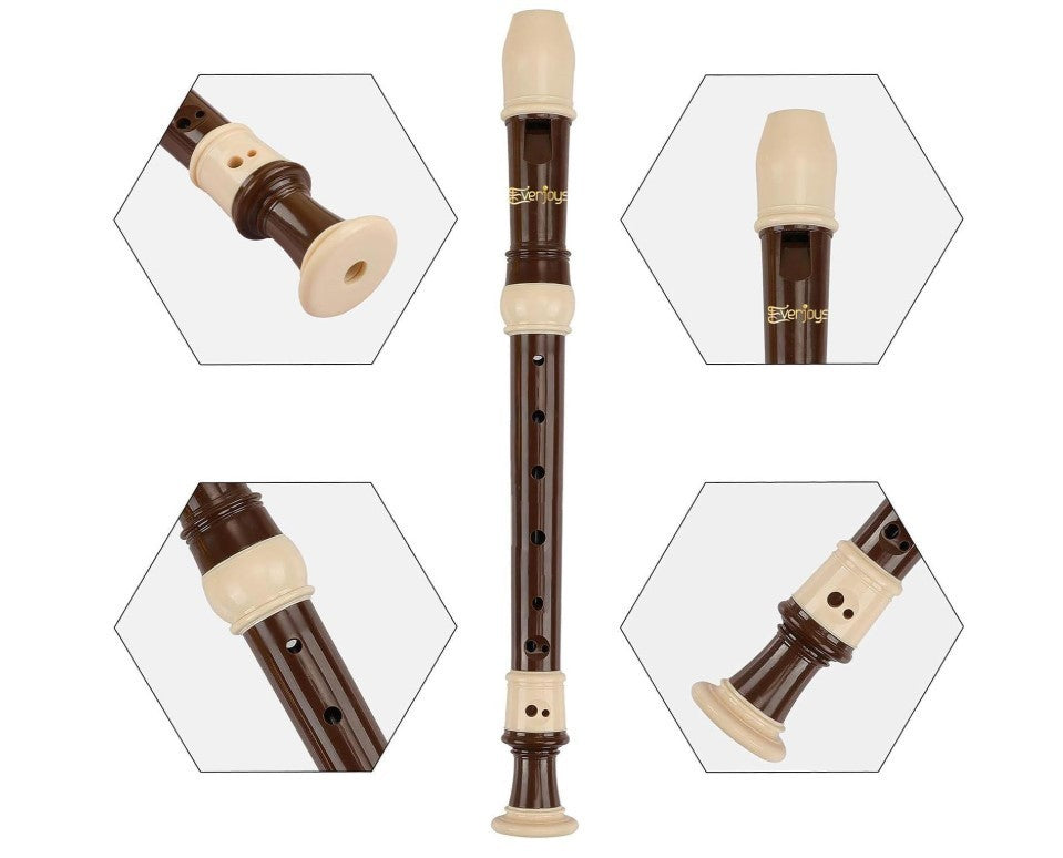 Soprano Recorder German Style C Key ABS 8 Hole KidsFlute Detachable Recorder-182