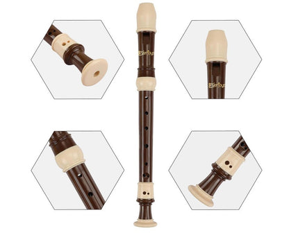 Soprano Recorder German Style C Key ABS 8 Hole KidsFlute Detachable Recorder-182