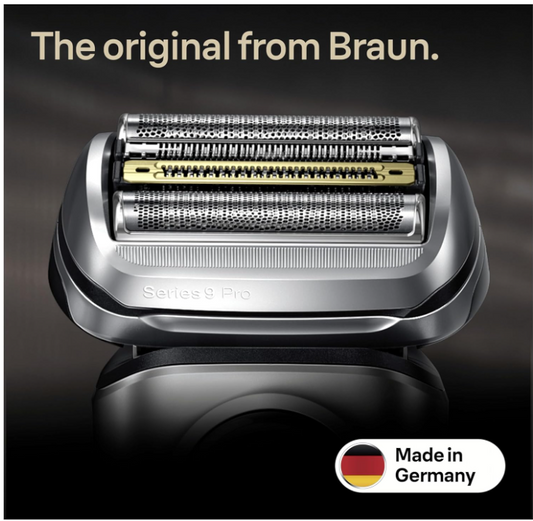 Braun Series 9 Shaver Head 94M Replacement Foil Silver Compatible Series 9 Pro