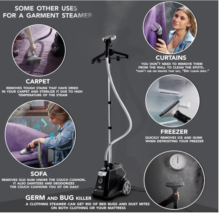 2200W Garment Steamer Clothes Steamer 45gmin Steam Fast Wrinkle Remover-134