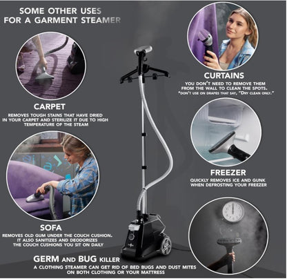 2200W Garment Steamer Clothes Steamer 45gmin Steam Fast Wrinkle Remover-134