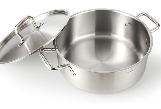 Braiser Pan Stainless Steel Pot 14L Commercial Grade Nickel-Free with Lid- 168