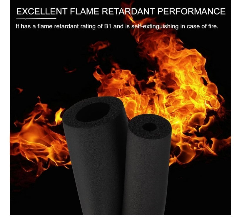 Pipe Insulation Foam Tube 25mm x 2m Pipe Wrap Handle Grip Black Insulation-331