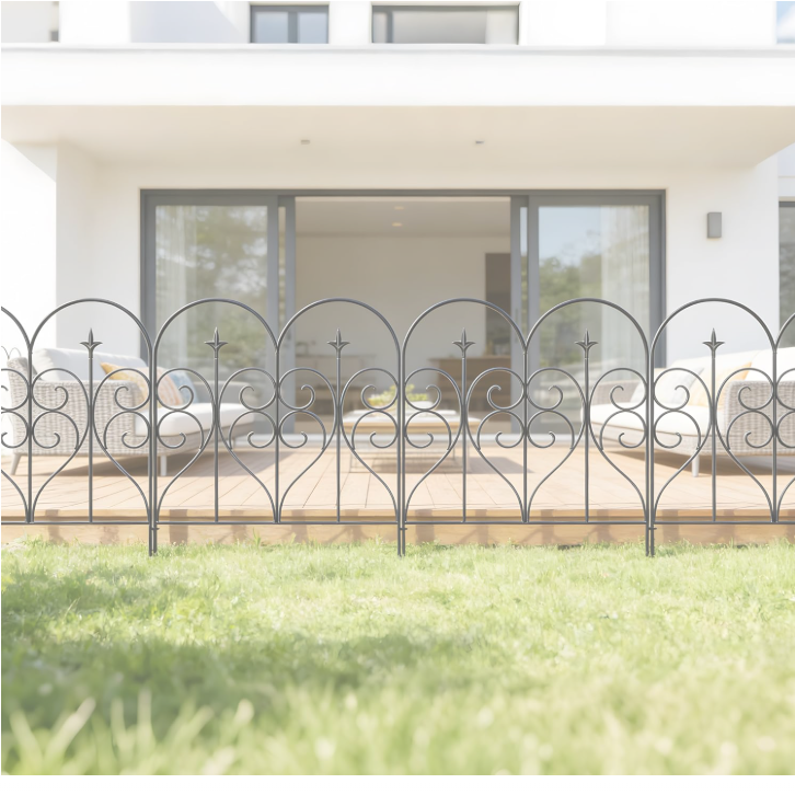10PCS Garden Fence Panels Metal 81x61cm 6m Border Edging No Dig Rustproof Pet