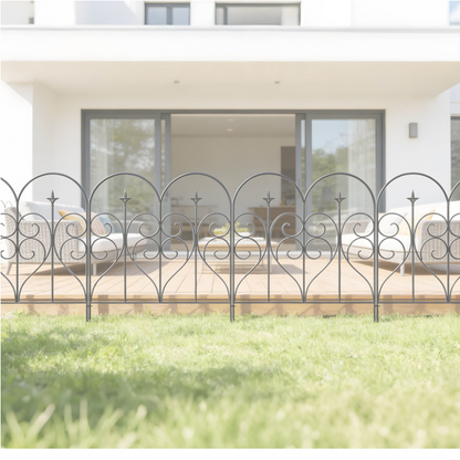 10PCS Garden Fence Panels Metal 81x61cm 6m Border Edging No Dig Rustproof Pet